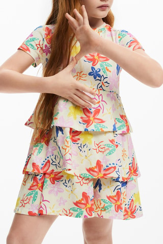Robe volantée - Multicolore
