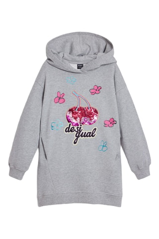 Robe sweat à capuche - Gris