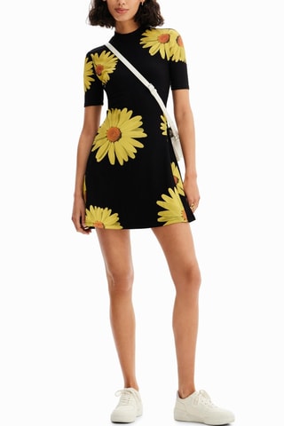Robe pull - Noir et jaune