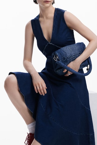 Robe midi sans manches - Bleu