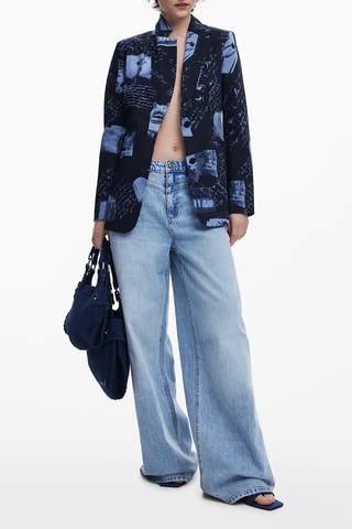 Blazer regular - Bleu