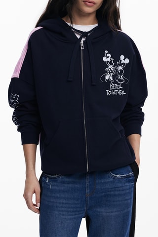 Veste regular à capuche - Bleu