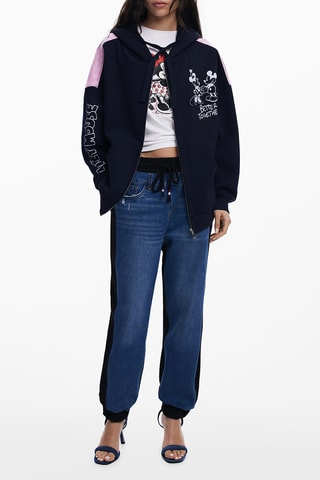 Veste regular à capuche - Bleu