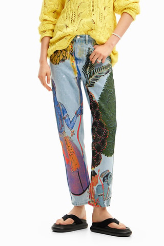 Pantalon regular - Bleu