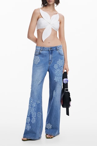 Blouse regular sans manches - Blanc