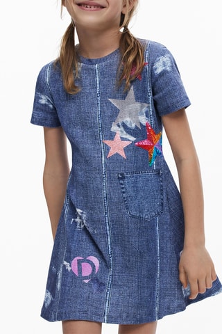 Robe trapèze - Bleu