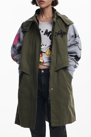 Parka regular à capuche - Vert