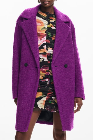 Manteau regular en laine - Violet