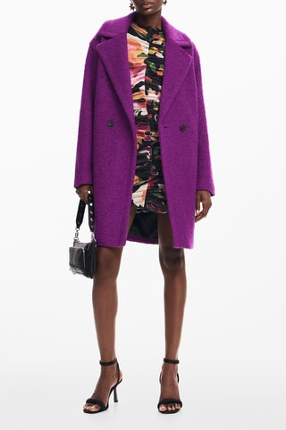 Manteau regular en laine - Violet