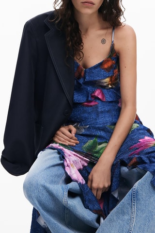 Robe longue sans manches - Bleu