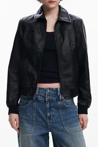Blouson regular - Noir