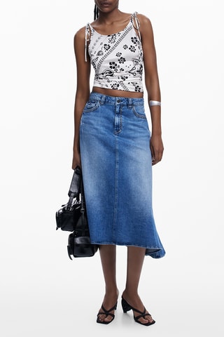 T-shirt regular sans manches - Blanc