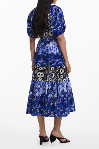 Robe midi - Bleu