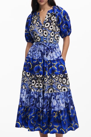 Robe midi - Bleu