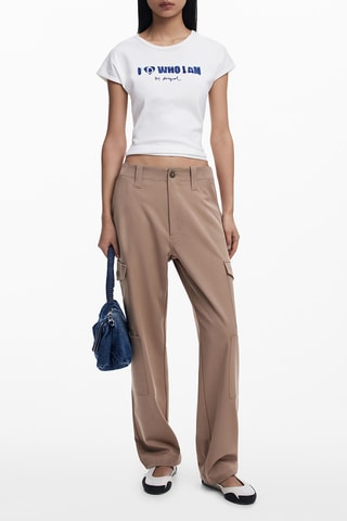 Pantalon regular - Camel