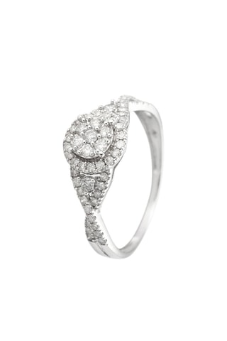 Anello Souffle de diamant - Oro bianco e diamanti