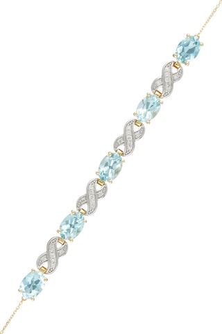 Bracciale Likasi - Oro giallo, diamanti e topazi