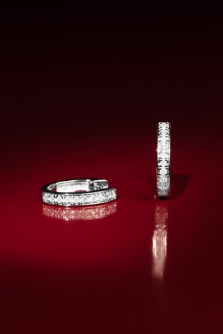 Orecchini a cerchio Pure Seduction - Oro bianco e diamanti