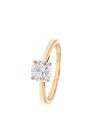 Solitario Délicate - Oro giallo e diamante
