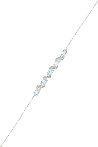 Bracciale Adelaide - Oro bianco, diamanti e topazi