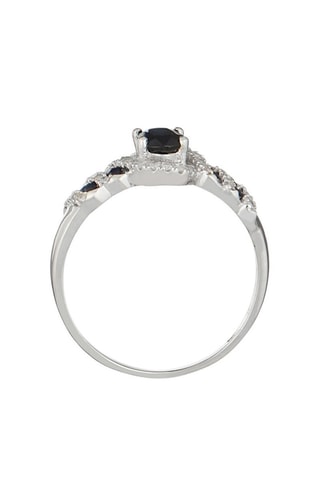 Anello Siquijor - Oro bianco, zaffiri e diamanti