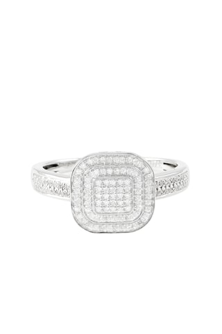 Anello - 
Oro bianco e diamanti