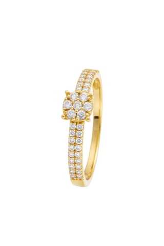 Anello - Oro giallo e diamanti