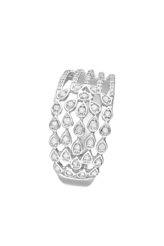 Anello Babylone - Oro bianco e diamanti