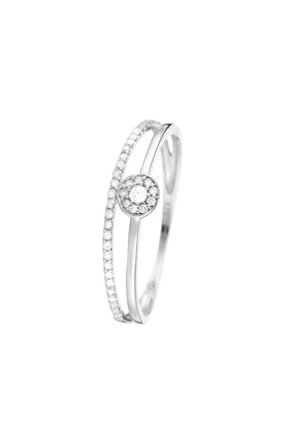 Anello Ashley - Oro bianco e diamanti