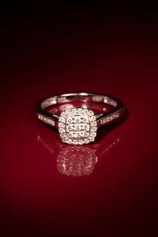 Anello Mon vœu le plus cher - Oro bianco e diamanti