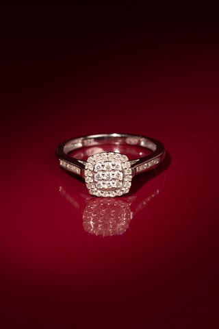Anello Mon vœu le plus cher - Oro bianco e diamanti