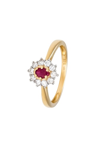 Anello Joal - Oro giallo, rubini e diamanti