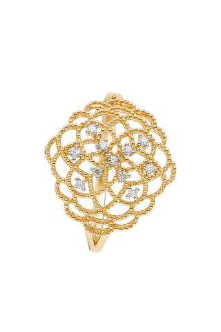 Anello Dentelle - Oro giallo e diamanti