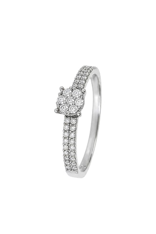 Anello Magana - Oro bianco e diamanti