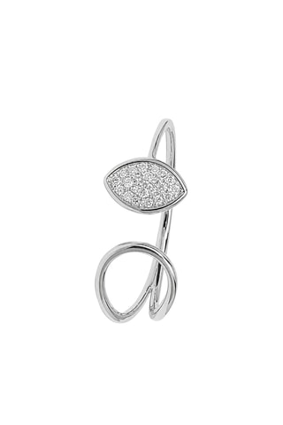 Anello Luna - Oro bianco e diamanti