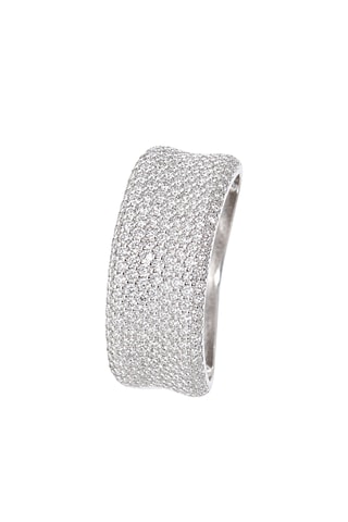 Anello Ruban Précieux - Oro bianco e diamanti