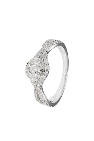 Anello Éclat Harmonieux - Oro bianco e diamanti