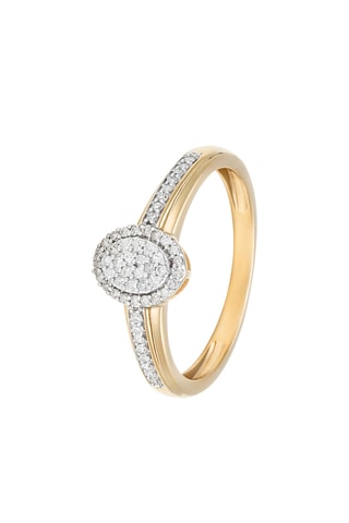 Anello - 
Oro giallo e diamanti