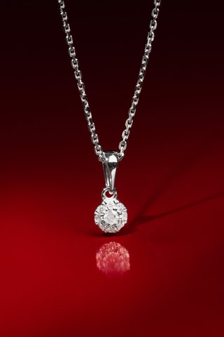 Ciondolo Idylle - Oro bianco e diamanti