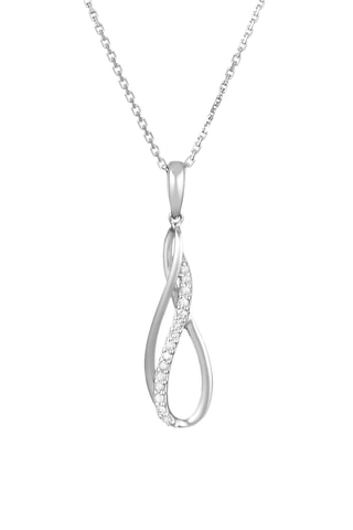 Ciondolo Infinito - Oro bianco e diamanti