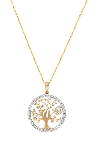 Ciondolo Vita - Oro giallo, oro bianco e diamanti
