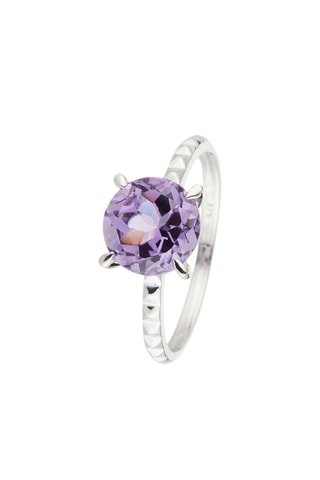Anello Clou - Oro bianco e ametista