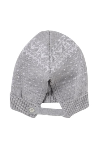 Bonnet en laine vierge - Gris clair chiné - Emporio Armani