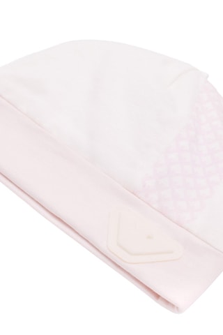 Bonnet - Rose clair et blanc