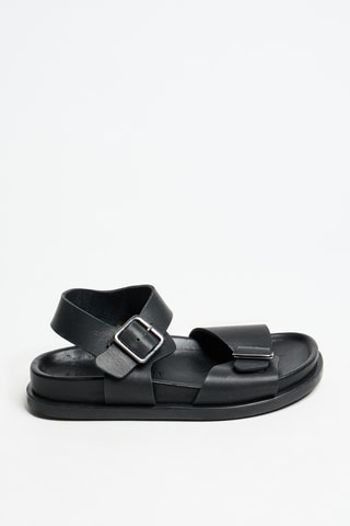 Sandales en cuir - Bleu marine