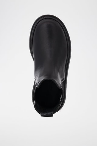 Bottines Chelsea en cuir de veau - Noir - Emporio Armani