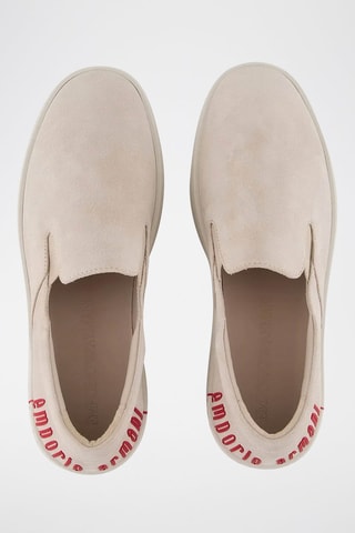 Slip-on en nubuck- Beige - Emporio Armani