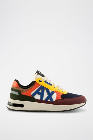 Baskets - Bordeaux et kaki - Armani Exchange