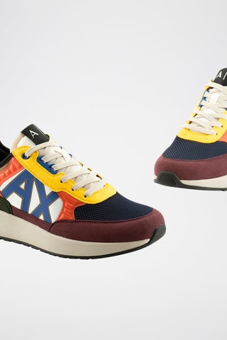 Baskets - Bordeaux et kaki - Armani Exchange