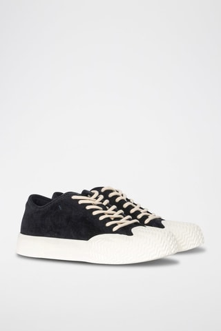 Baskets en nubuck - Bleu marine - Emporio Armani